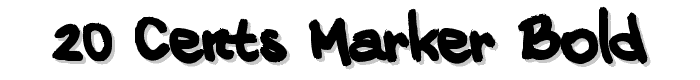 20 CENTS MARKER Bold font
